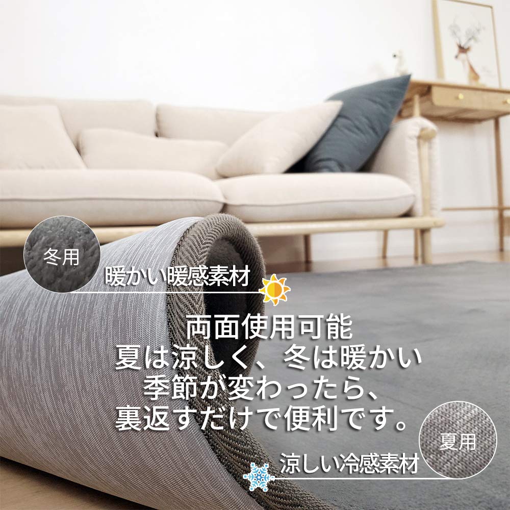 REDREAM ラグ カーペット 両面 低反発 全厚約25mm ラグマット 洗える 